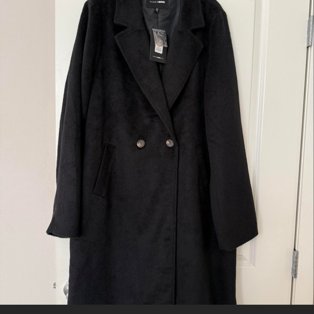 Black Double-Breasted Coat